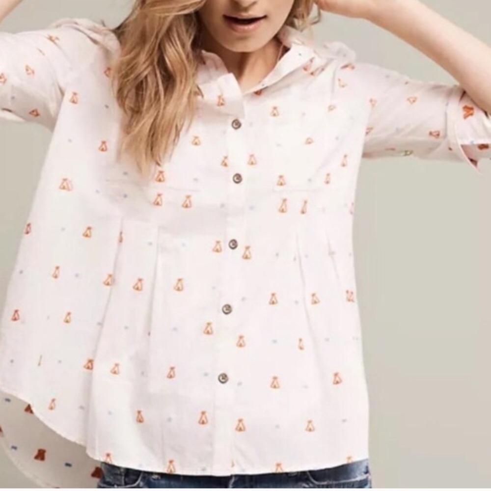 Anthropologie MAEVE Teepee print shirt